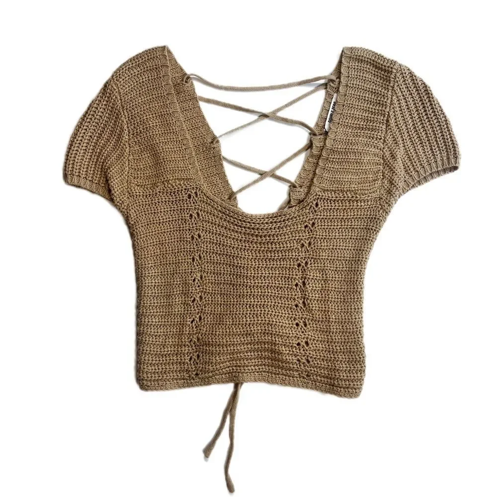 Summer Casual Crochet Top Size Large